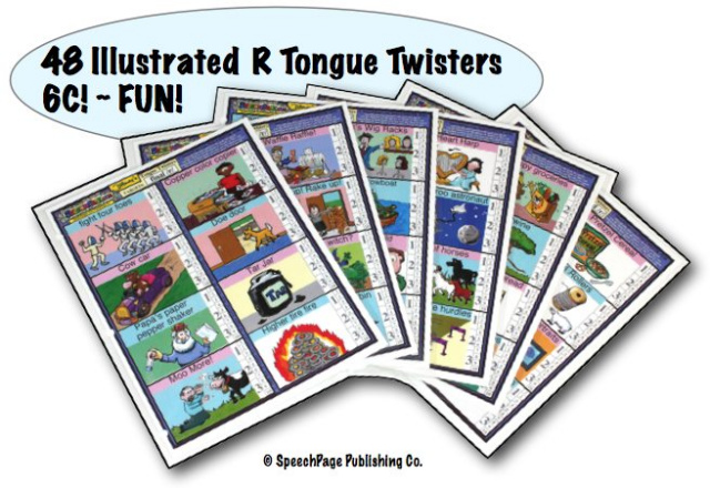 48 Illustrated  R Tongue Twisters 6C!
